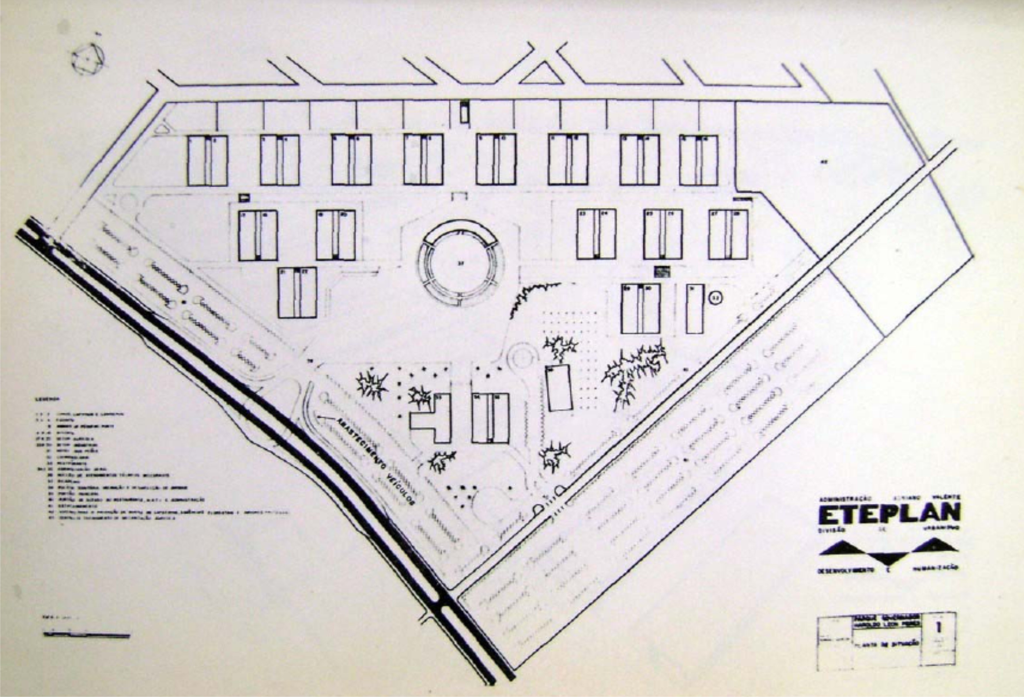 Planta e obras do Parque de Exposições - Início dos anos 1970