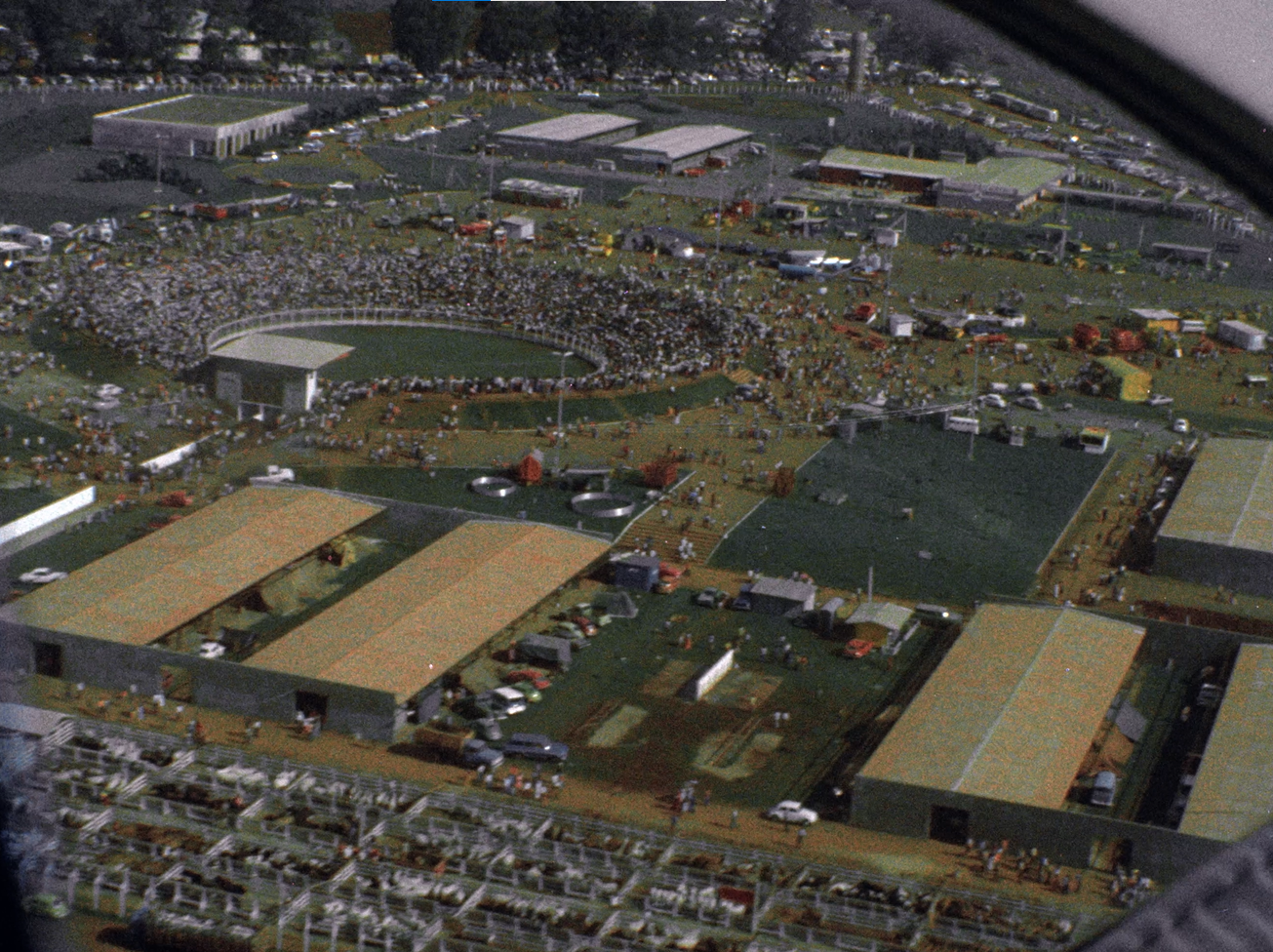 Vista aérea da Expofemar - 1972
