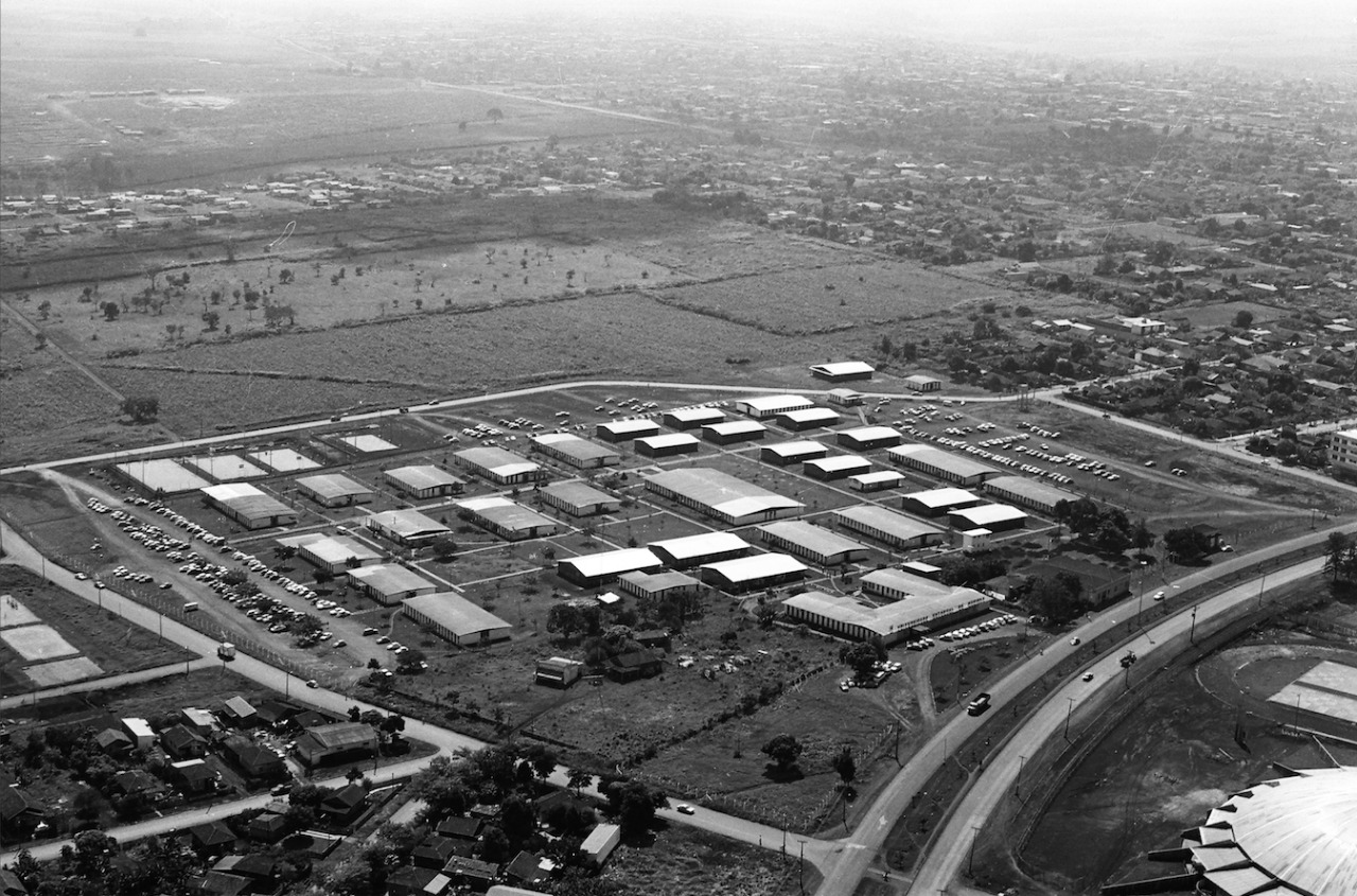 Vista aérea da UEM - 1977