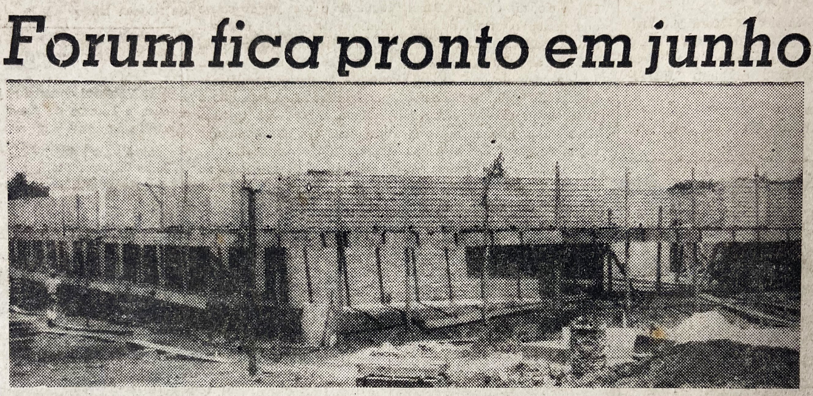 Fórum de Maringá em obras - 1966