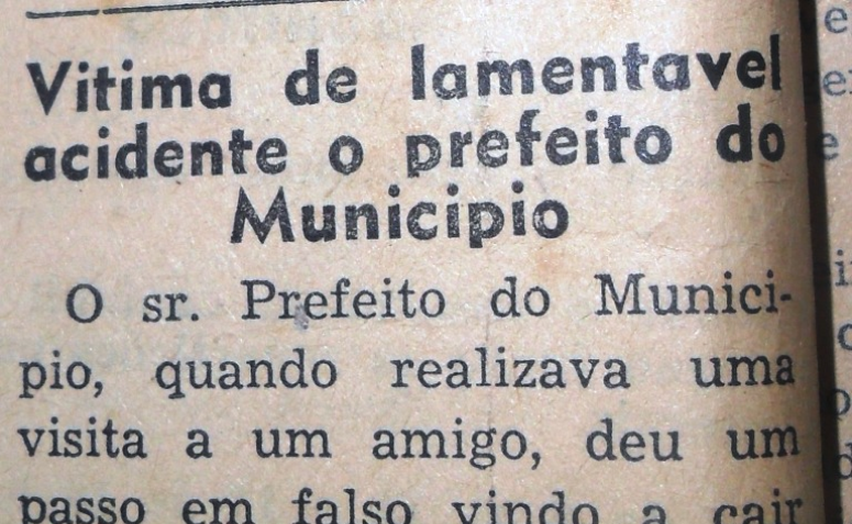 Acidente com o Prefeito - 1954