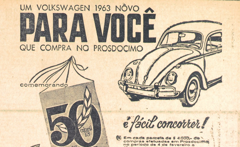 Um Volkswagen para você na Prosdócimo - 1963