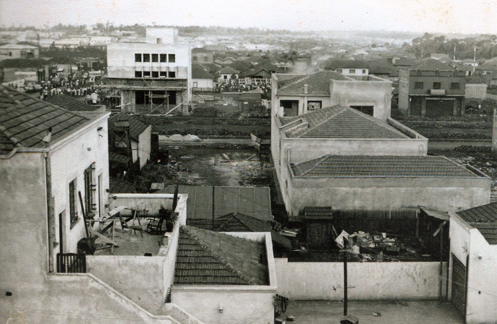 Vista a partir do fundo dos estabelecimentos - 1952