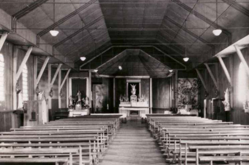 Raridade - Interior da Catedral em madeira - Década de 1950