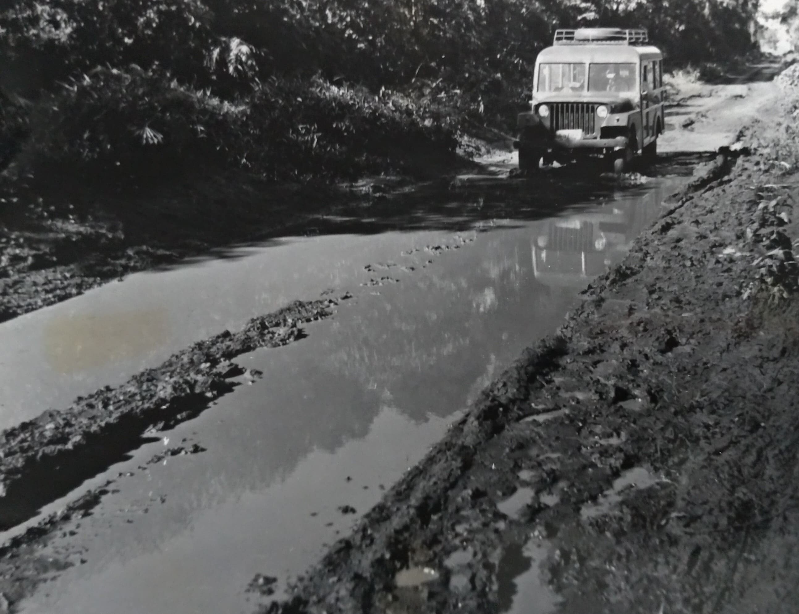 Lama e barro pelas estradas - Anos 1950