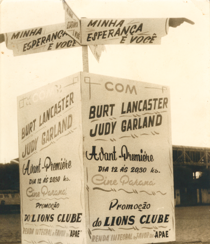 Publicidade do Cine Paraná - Década de 1960