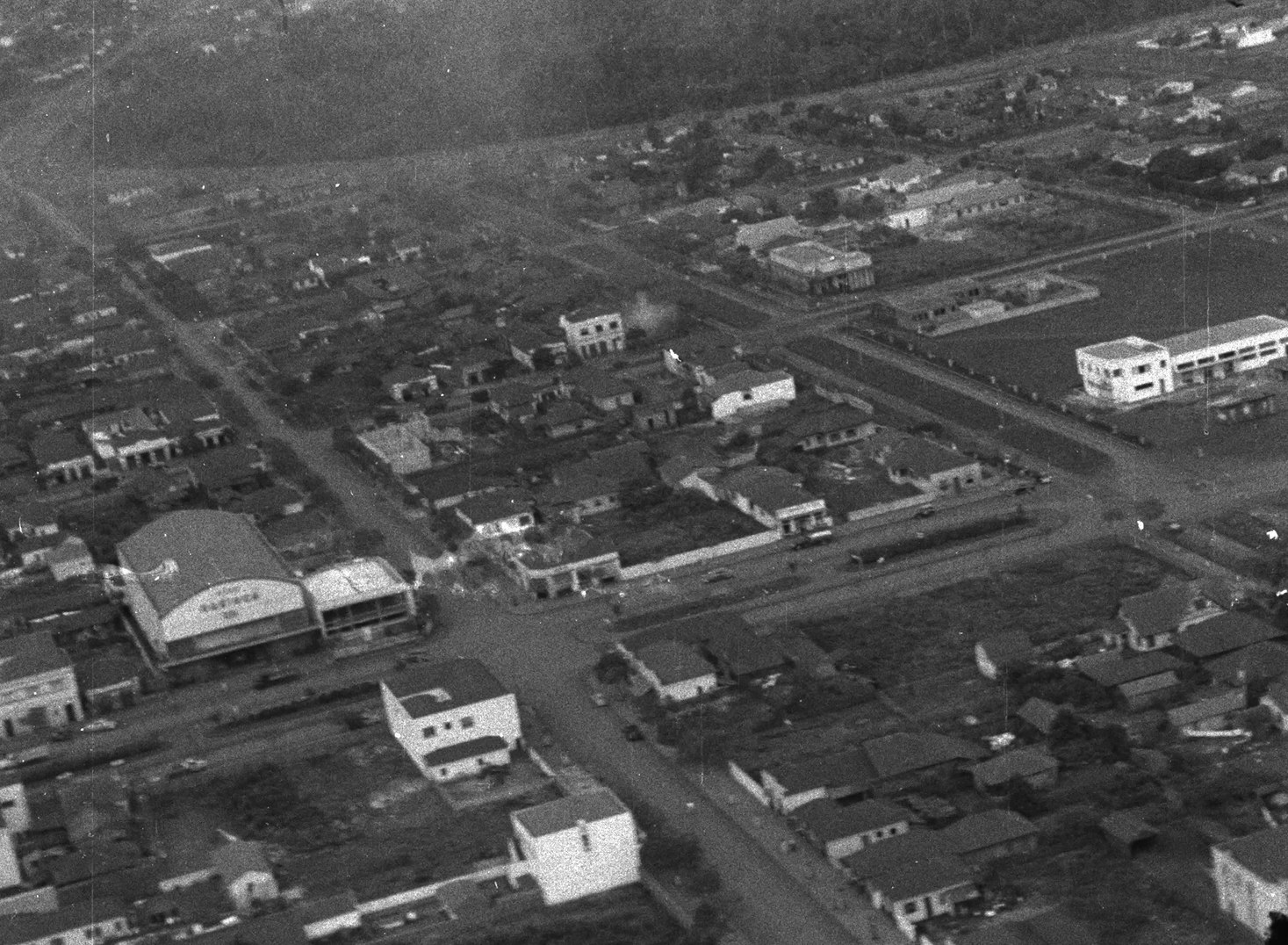 Vista aérea da região central - 1957