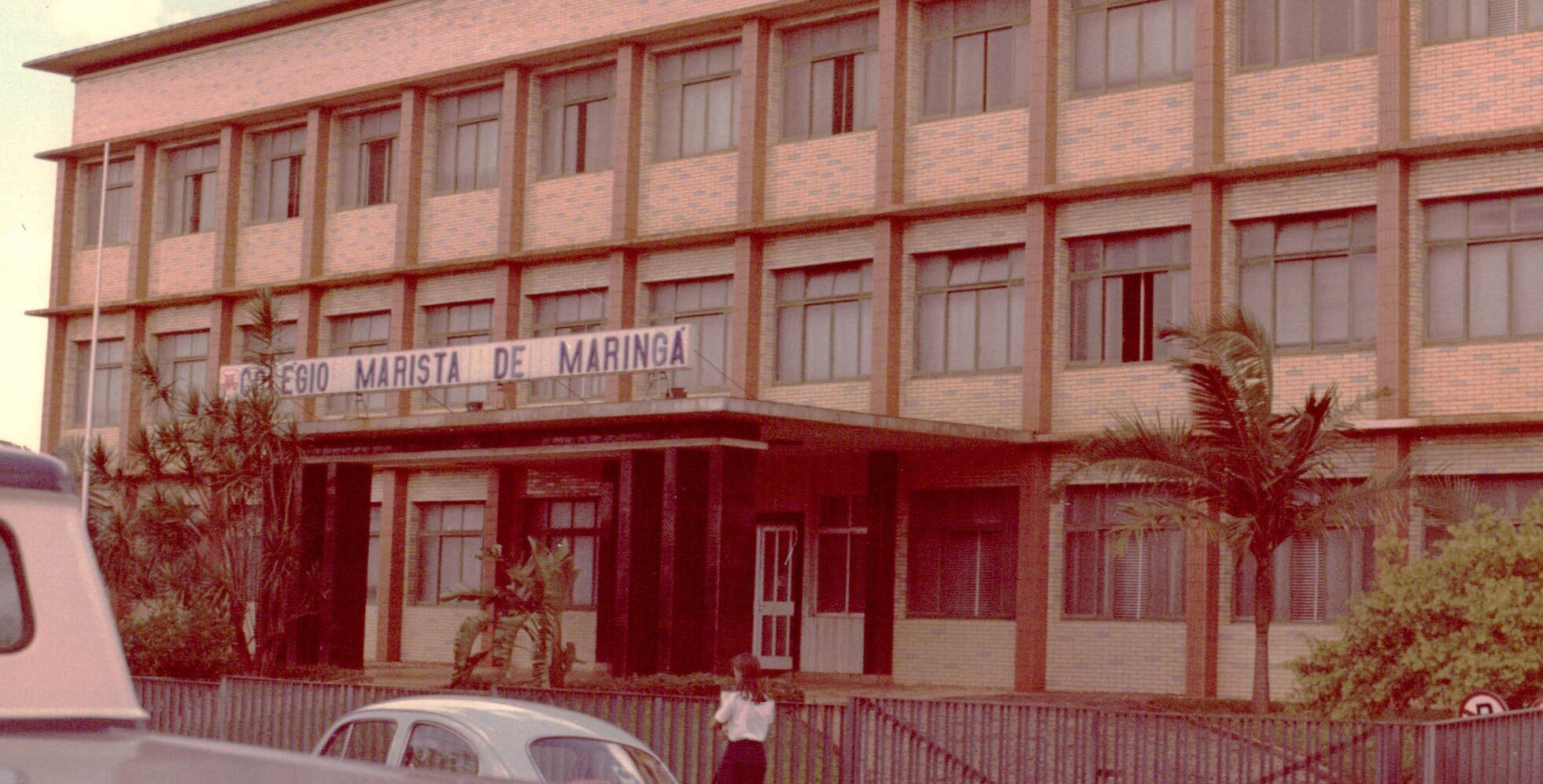 Fachada do Colégio Marista de Maringá - Década de 1970