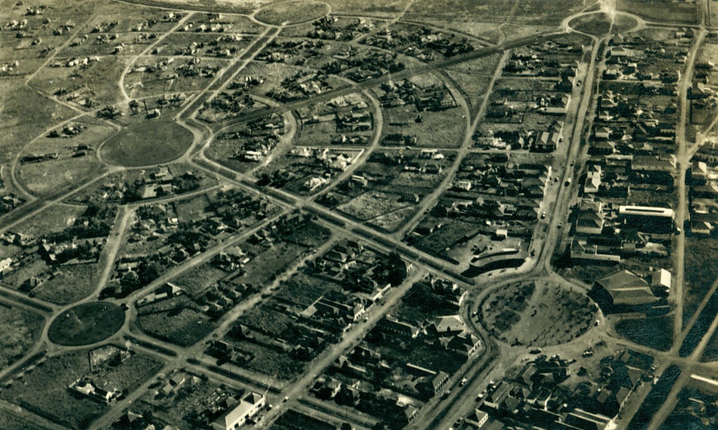 Vista aérea da Zona 4 - Década de 1950