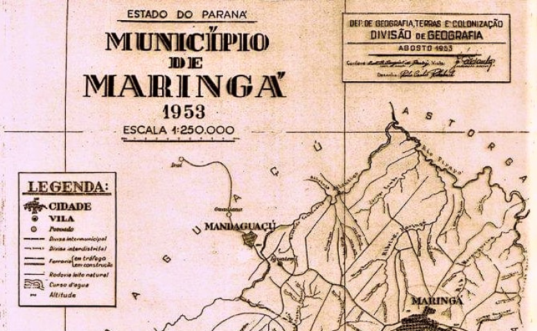 Mapa do Município de Maringá - 1953