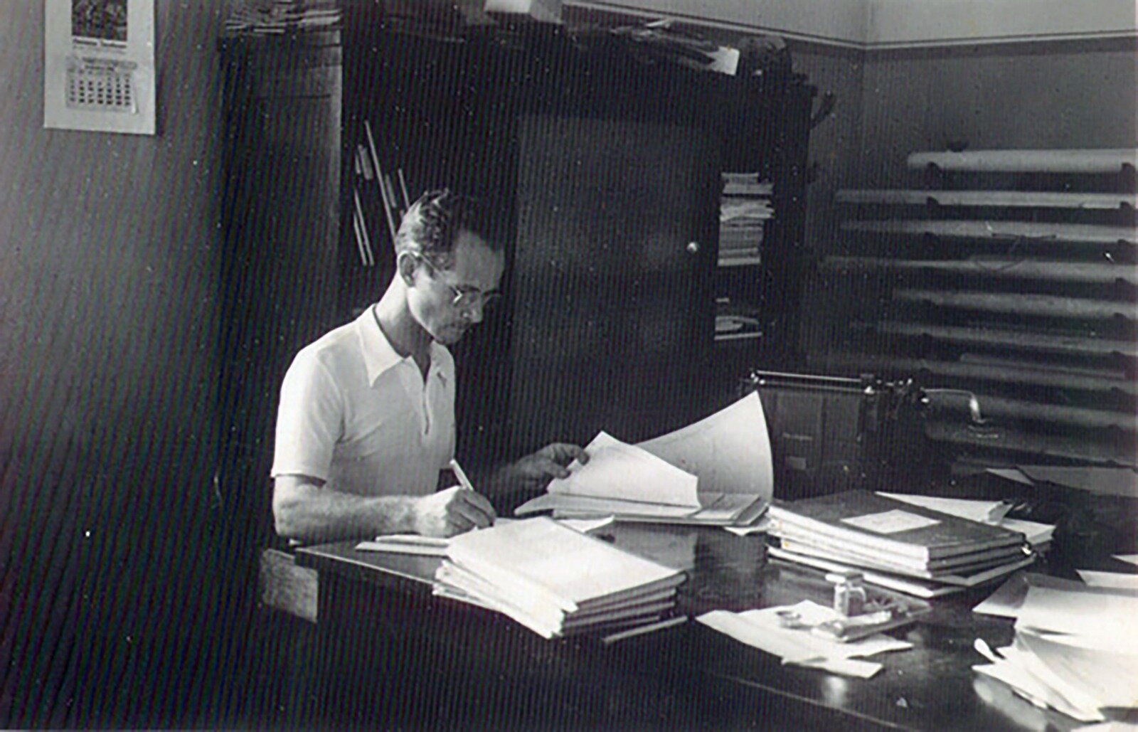 Geraldo Altoé na Escola Técnica do Comércio - Anos 1960