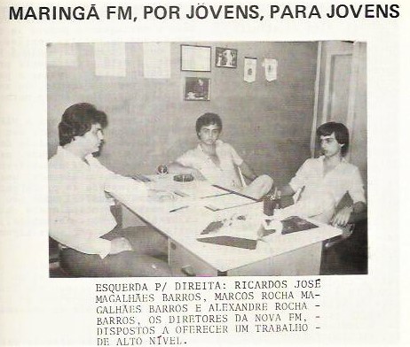 Maringá FM entra no ar - 1981