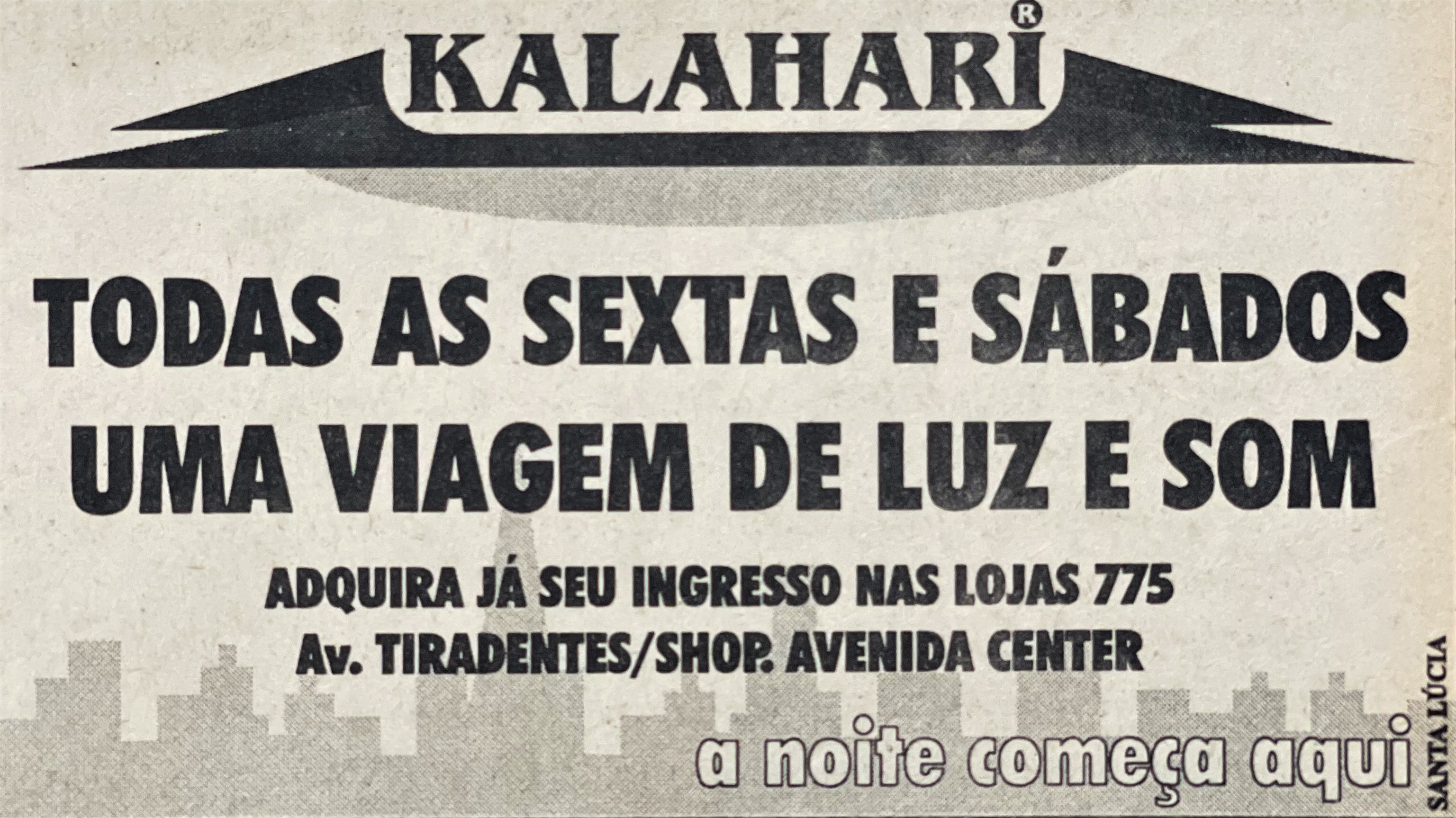 Anúncio da Kalahari - 1995