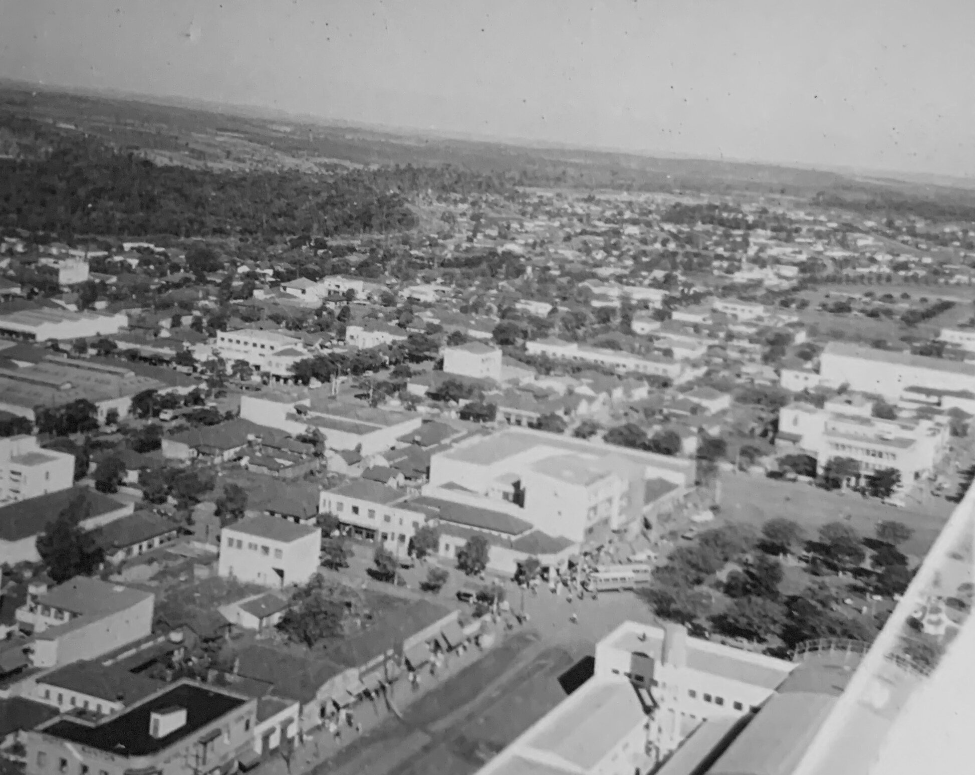 Vista aérea da região central - Década de 1960