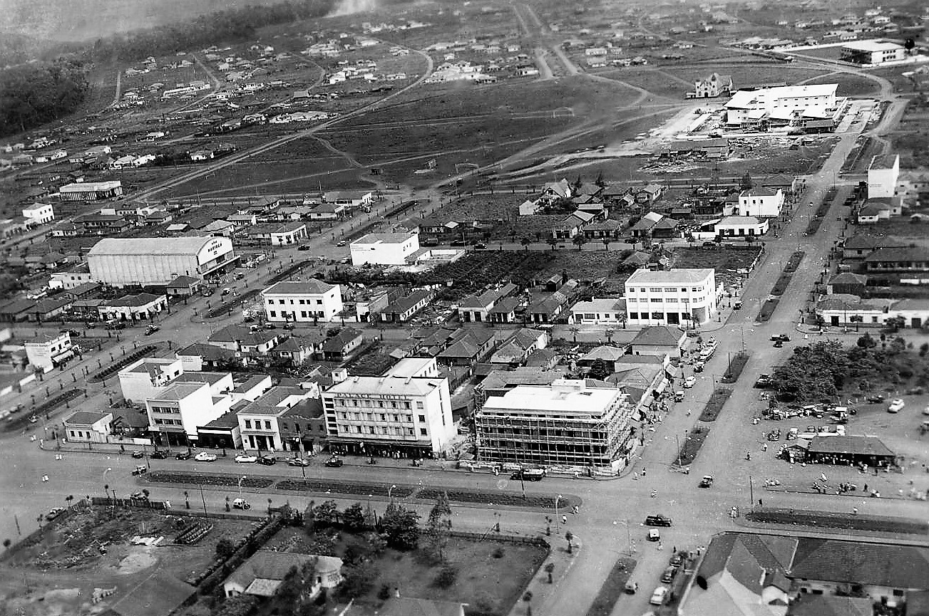 Vista aérea de Maringá - Início dos anos 1950