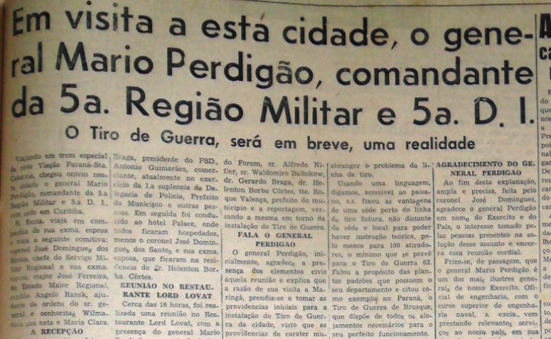 Tiro de Guerra de Maringá - 1956