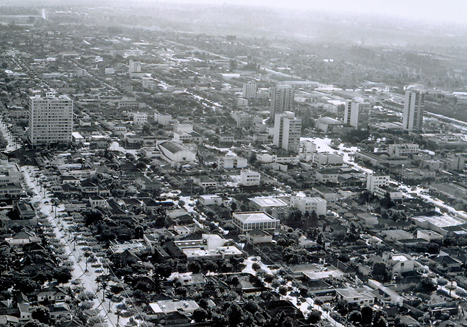 Vista aérea - Centro de Maringá - Anos 1960