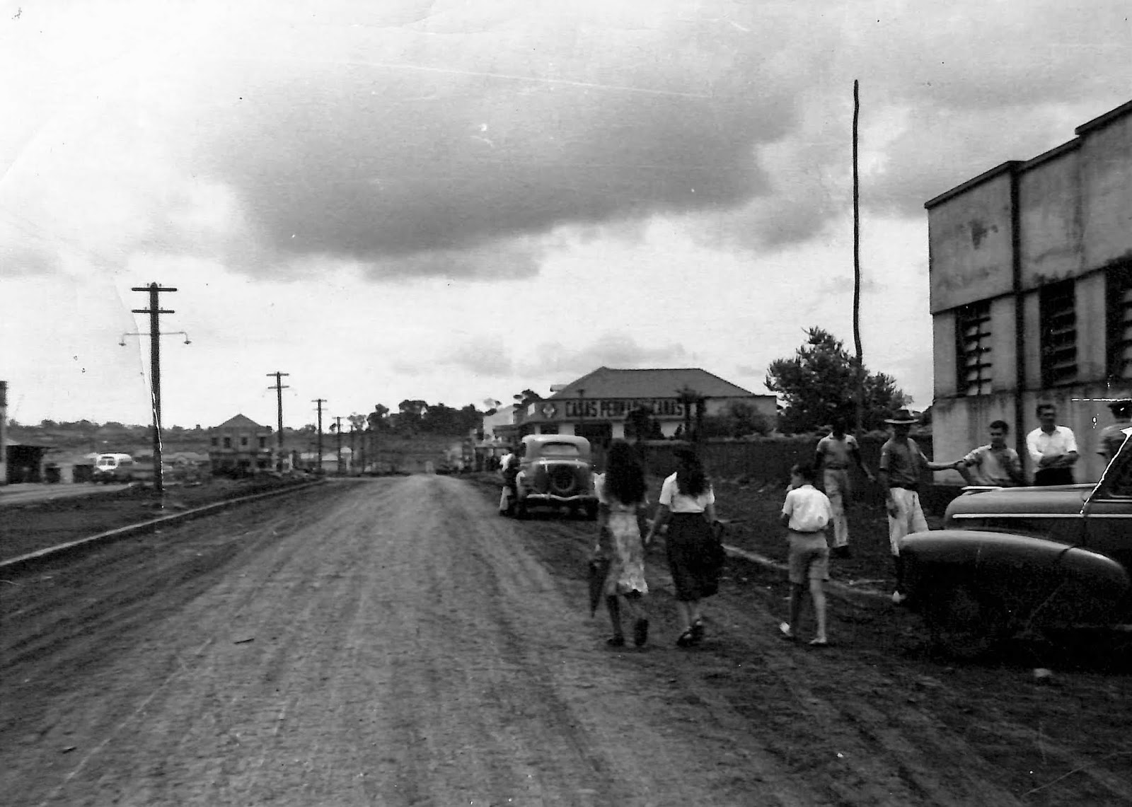 Avenida Brasil, no Maringá Novo - Início dos anos 1950