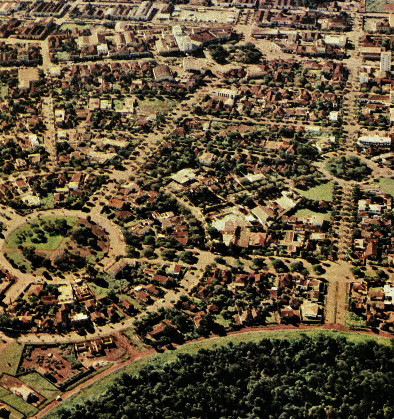 Vista aérea da Zona 4 - 1972