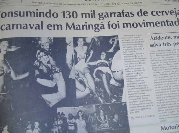 Carnaval e as mais de 130 mil garrafas de cerveja consumidas - 1978