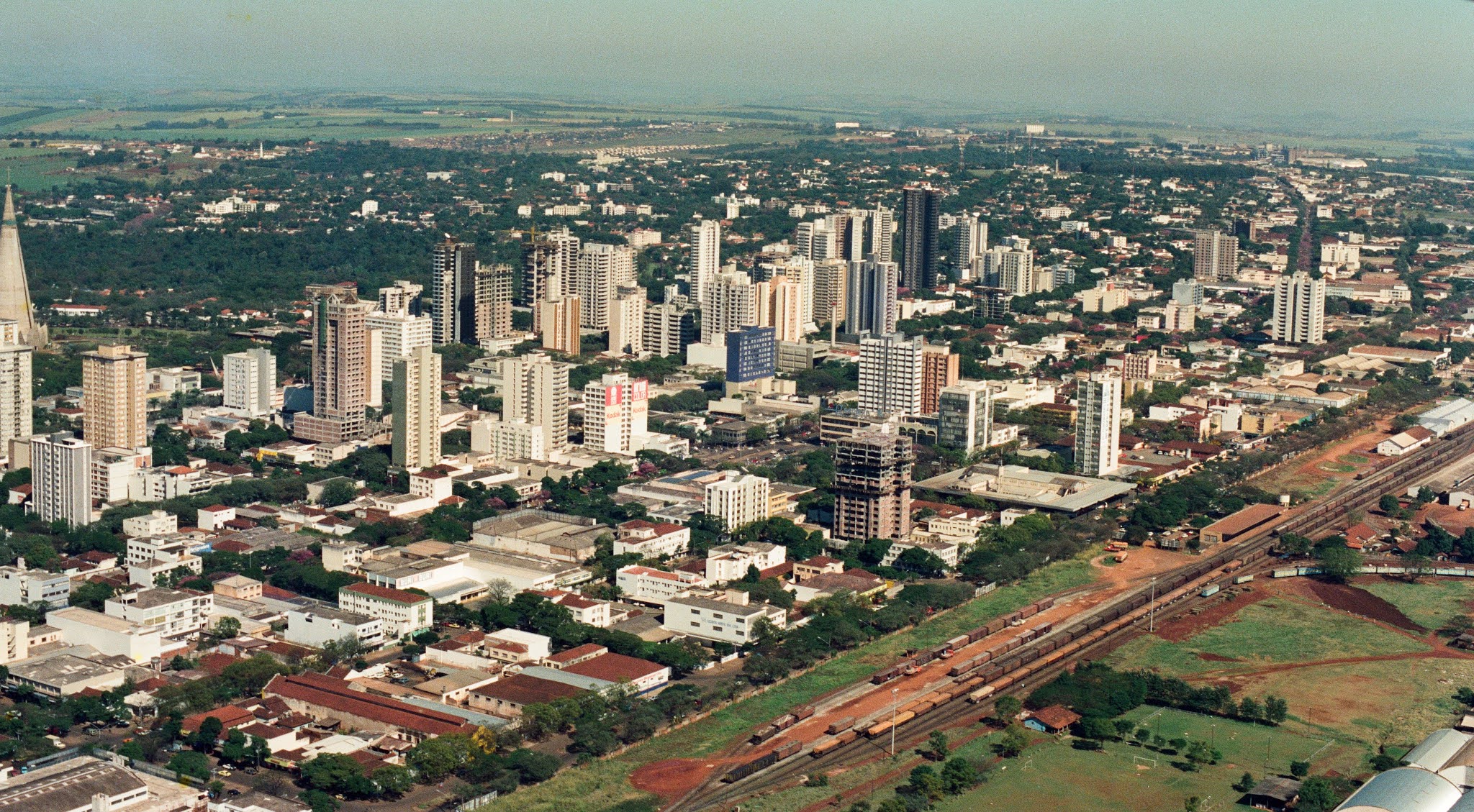 Vista aérea do centro - 1989