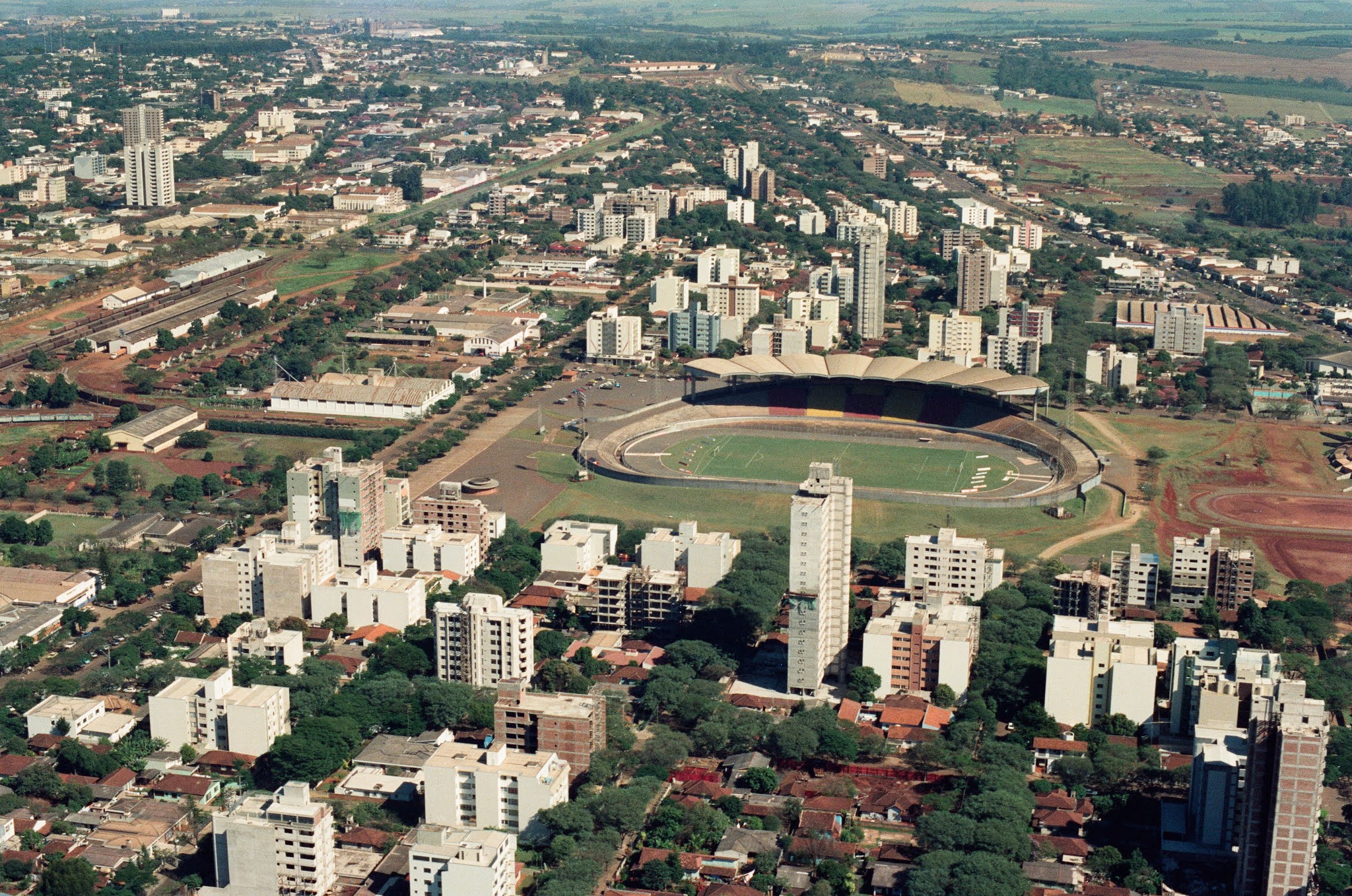 Vista aérea do Centro - 1989