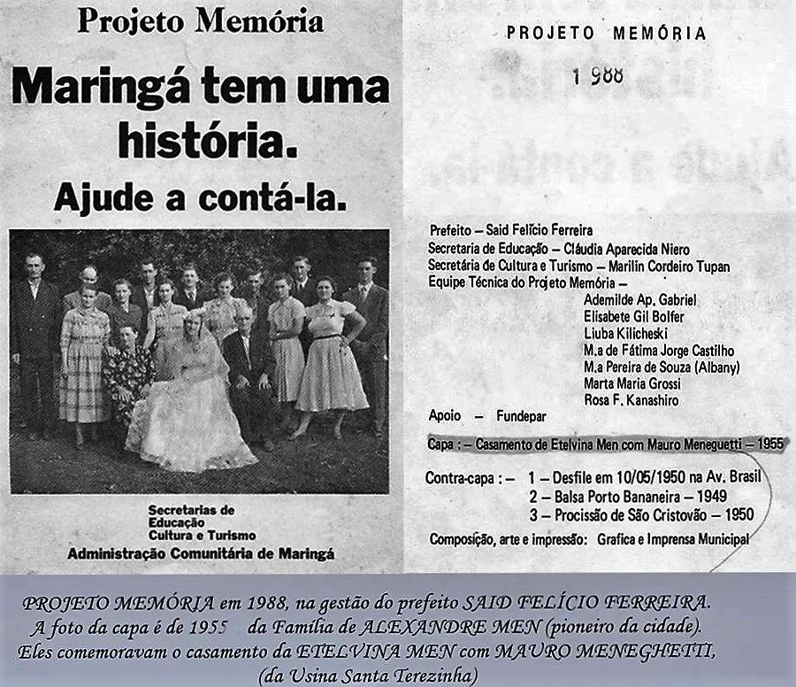 Divulgação - Projeto Memória - 1988