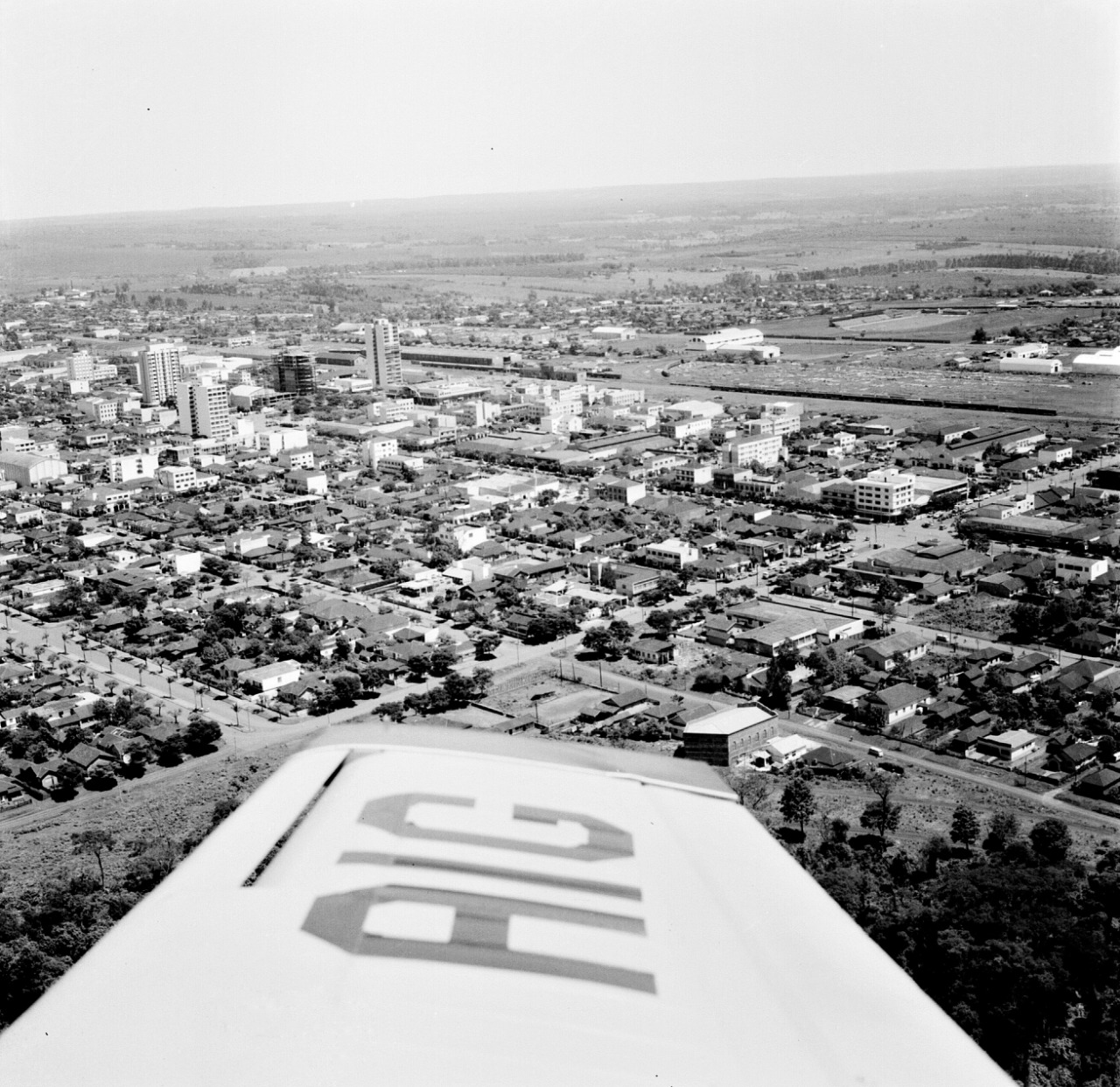 Vista aérea do centro - Anos 1960