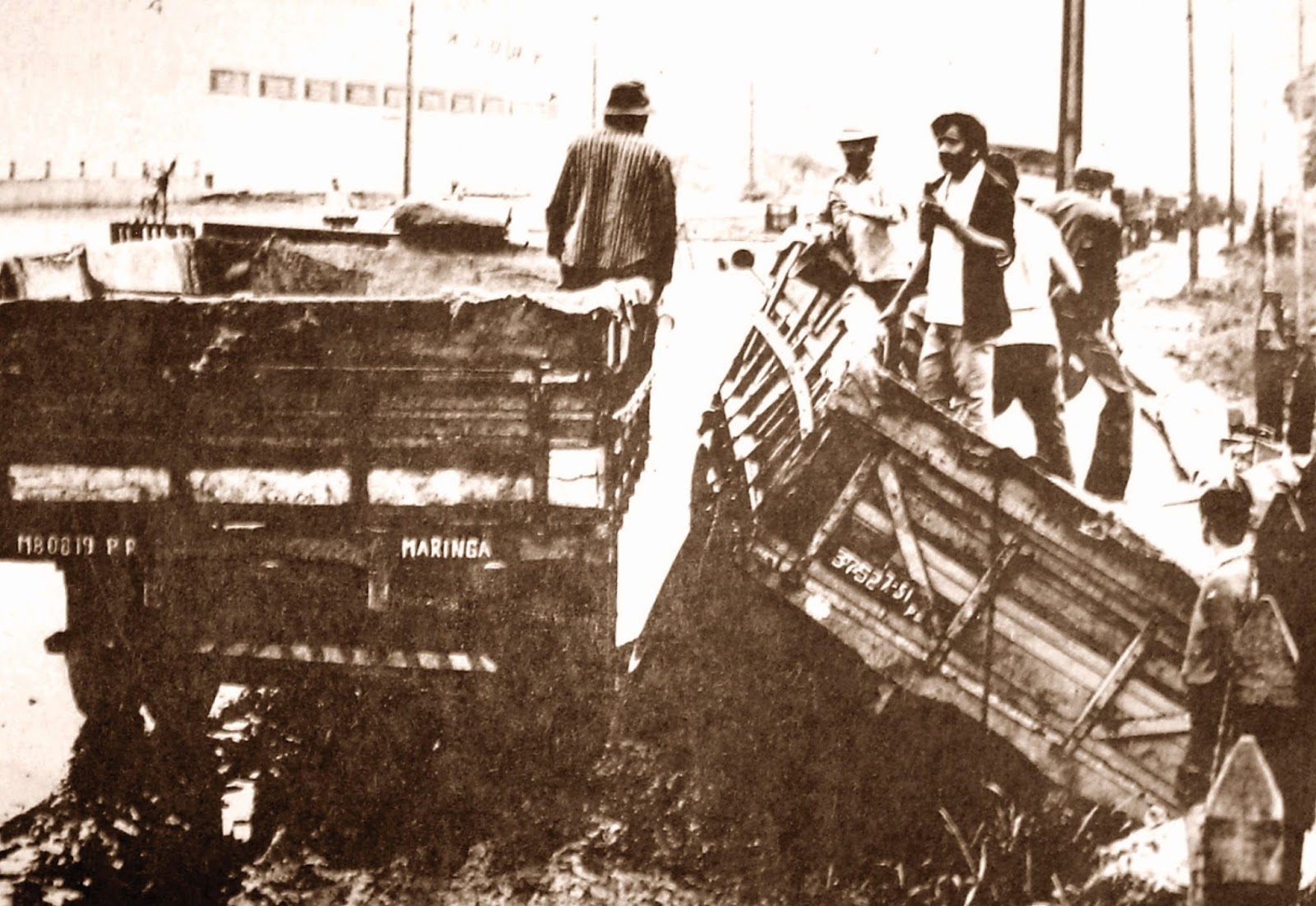 Problemas na avenida Colombo - Década de 1970