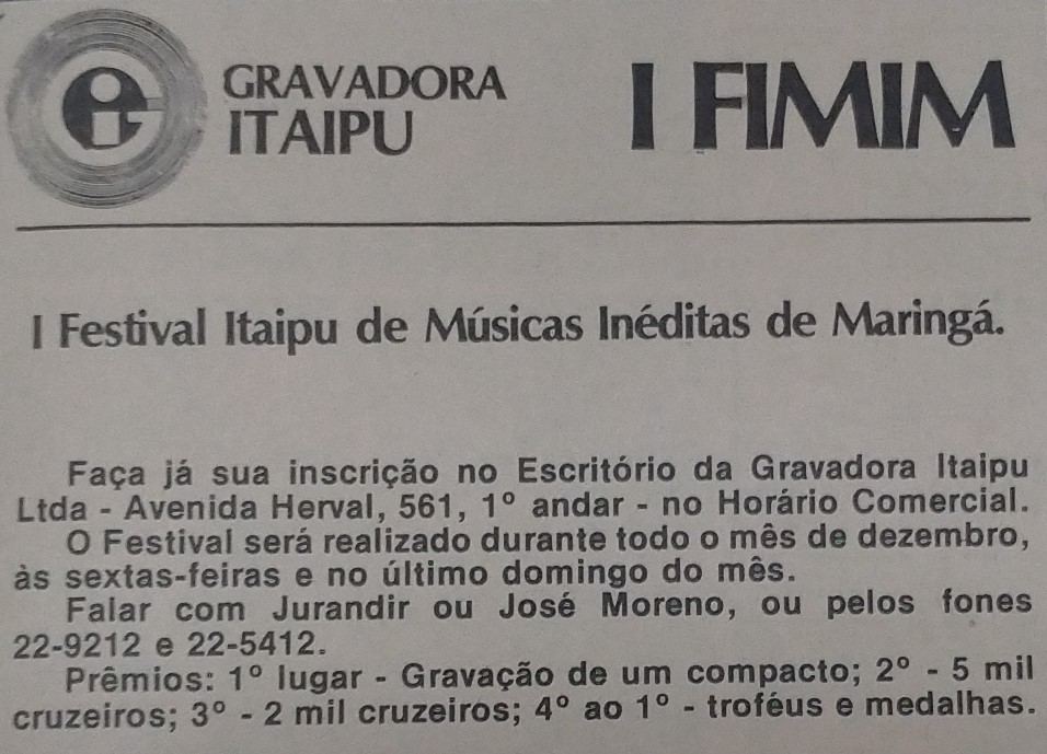 I FIMIM - Dezembro de 1978