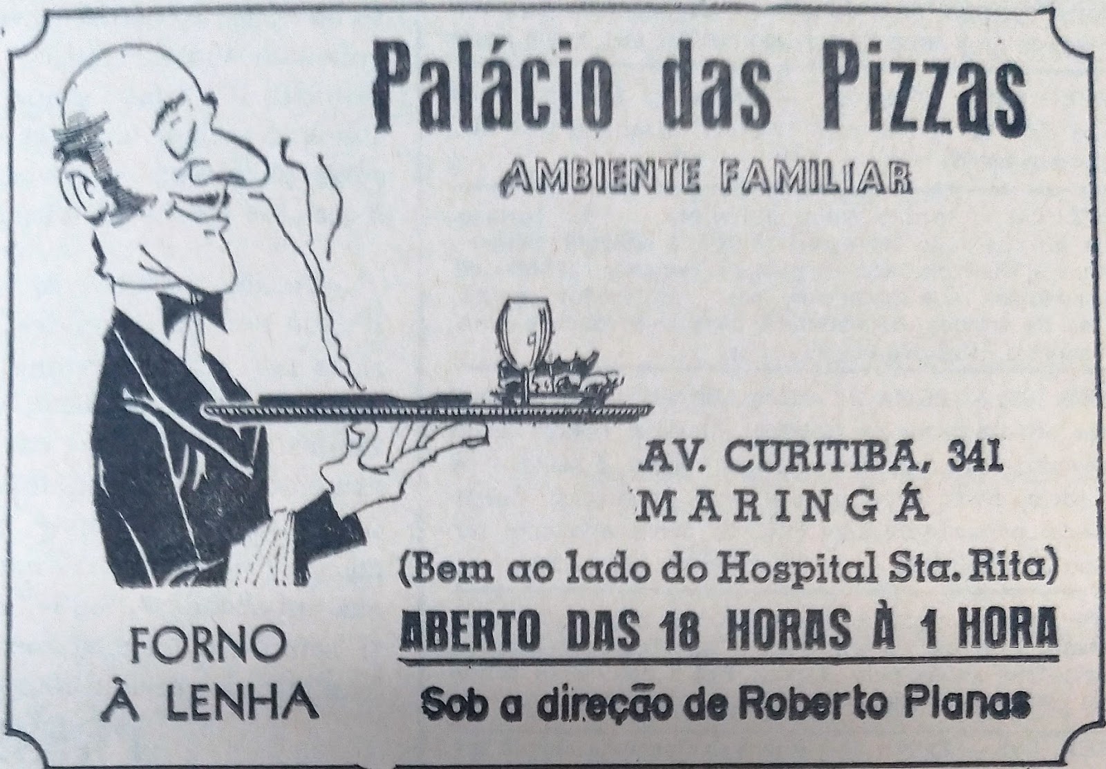 Anúncio: Palácio das Pizzas - 1978