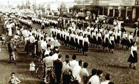 Desfile em Maringá - 1958