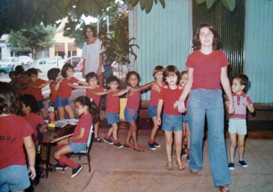 Usape na praça Napoleão Moreira da Silva - Década de 1980