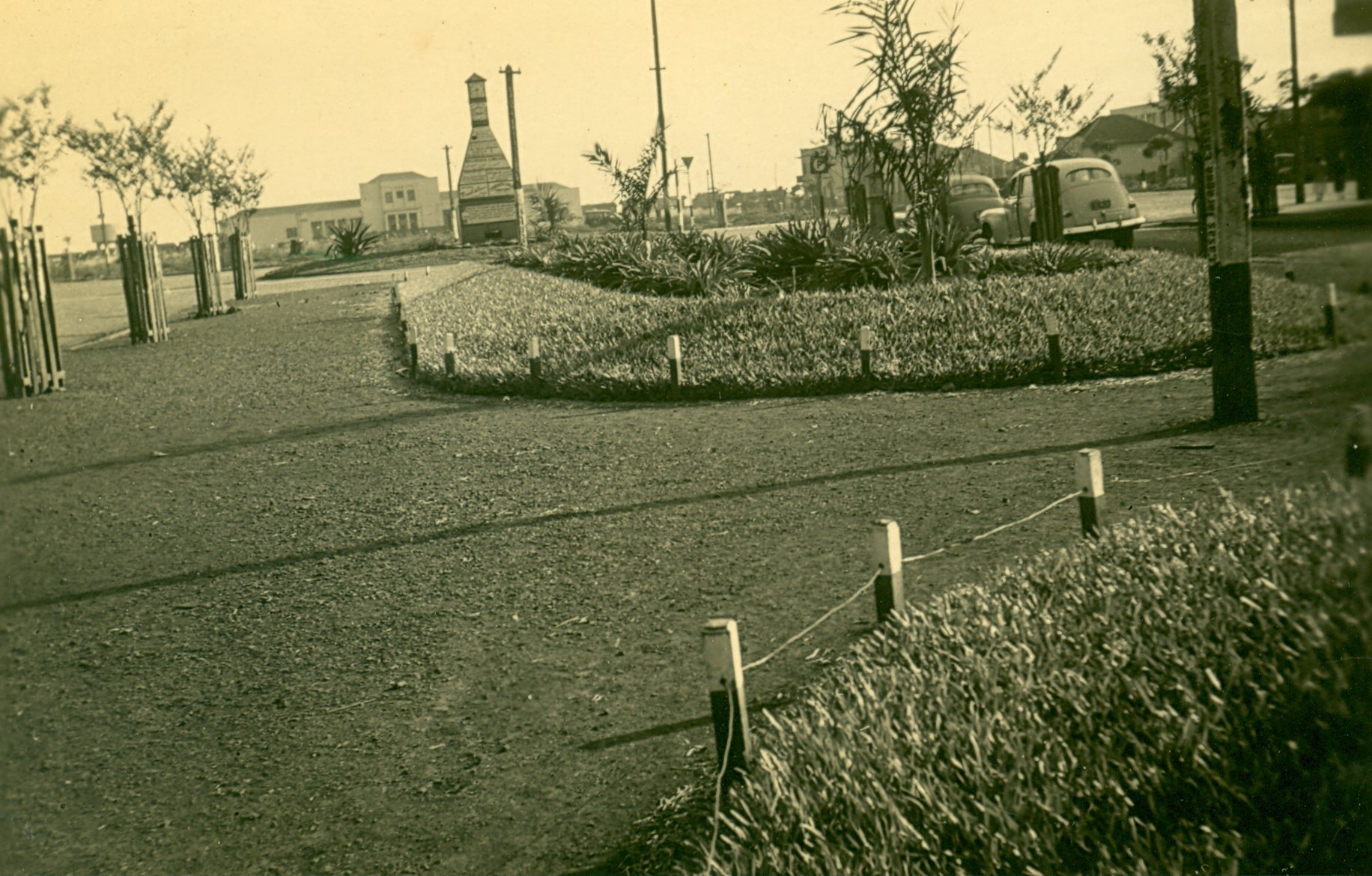 Canteiro central da avenida Ipiranga - 1955