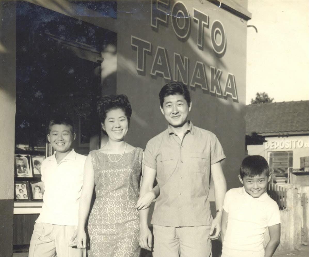 Foto Tanaka e a primeira TV de Maringá - Década de 1960