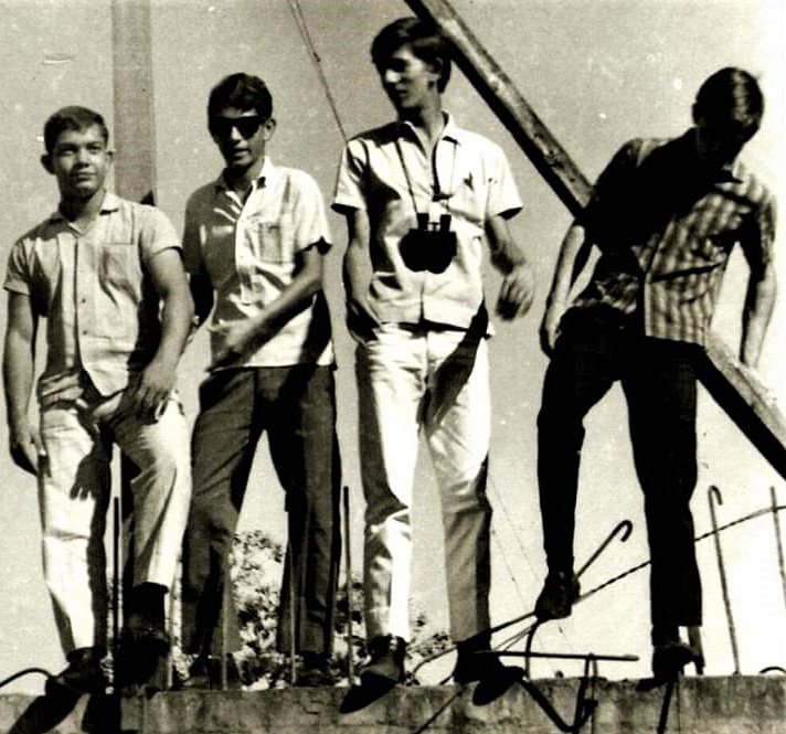 Jovens nas obras da Catedral - 1967