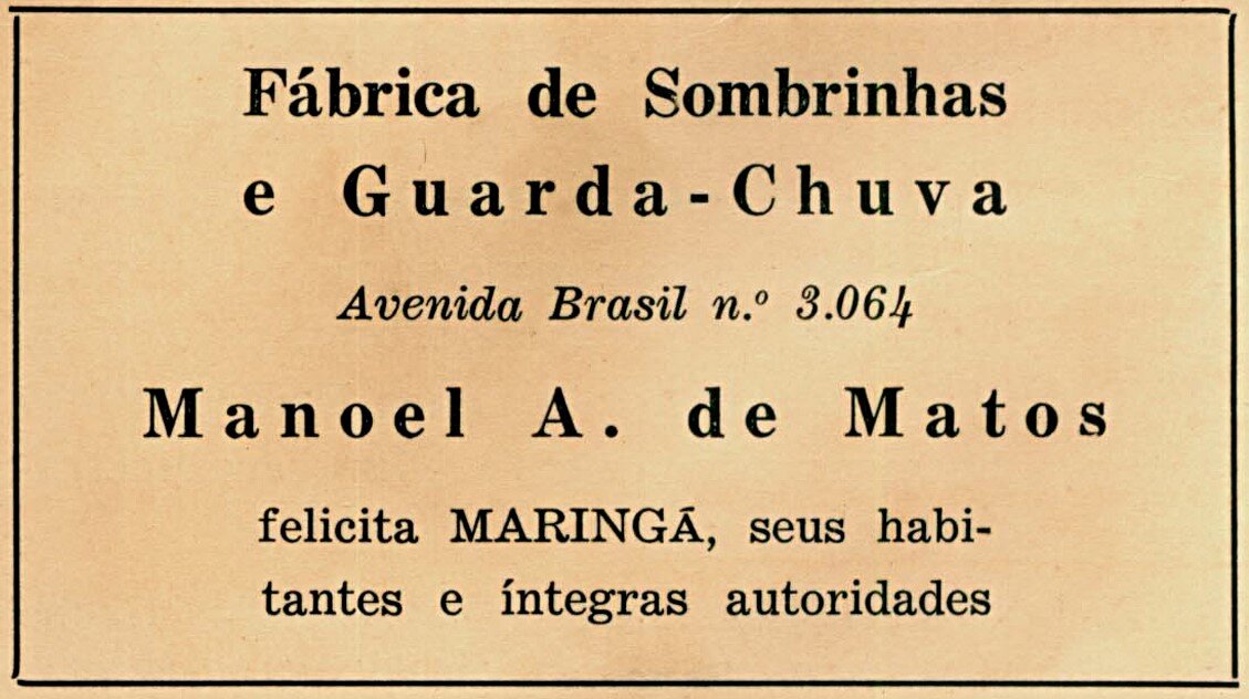 Fábrica de sombrinhas e guarda-chuvas - 1957