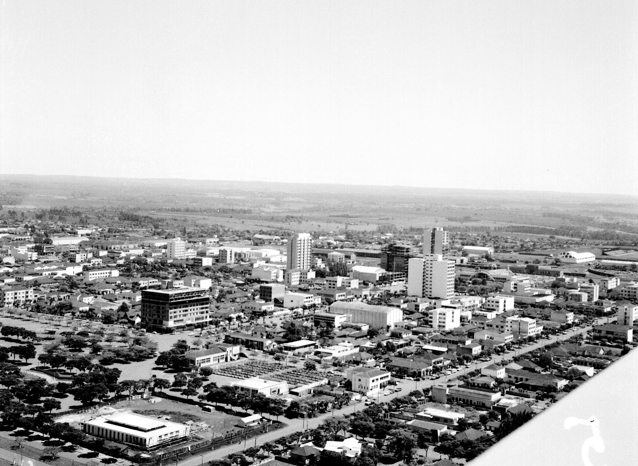 Vista aérea do centro - Anos 1960