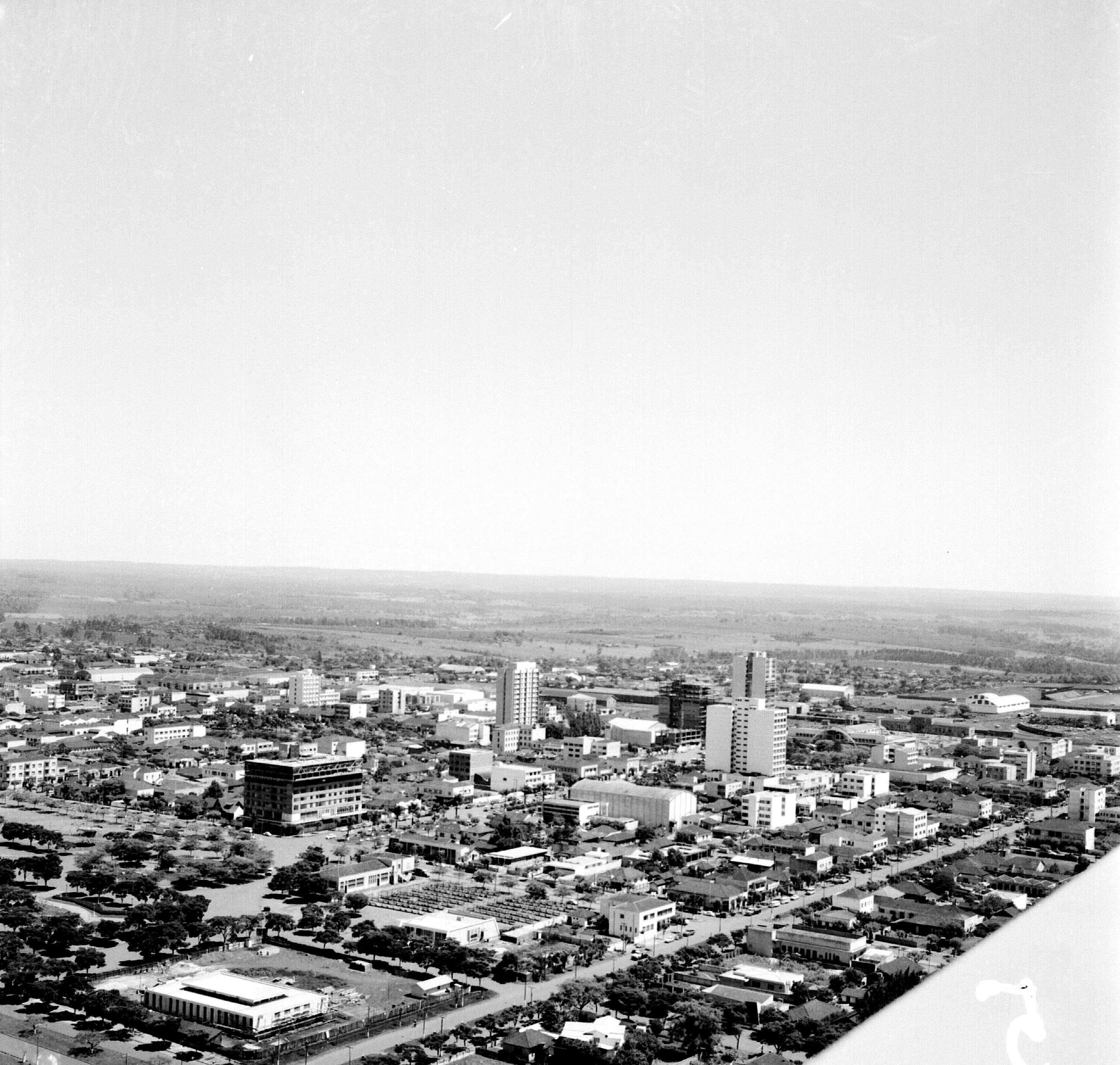 Vista aérea da região central - Década de 1960