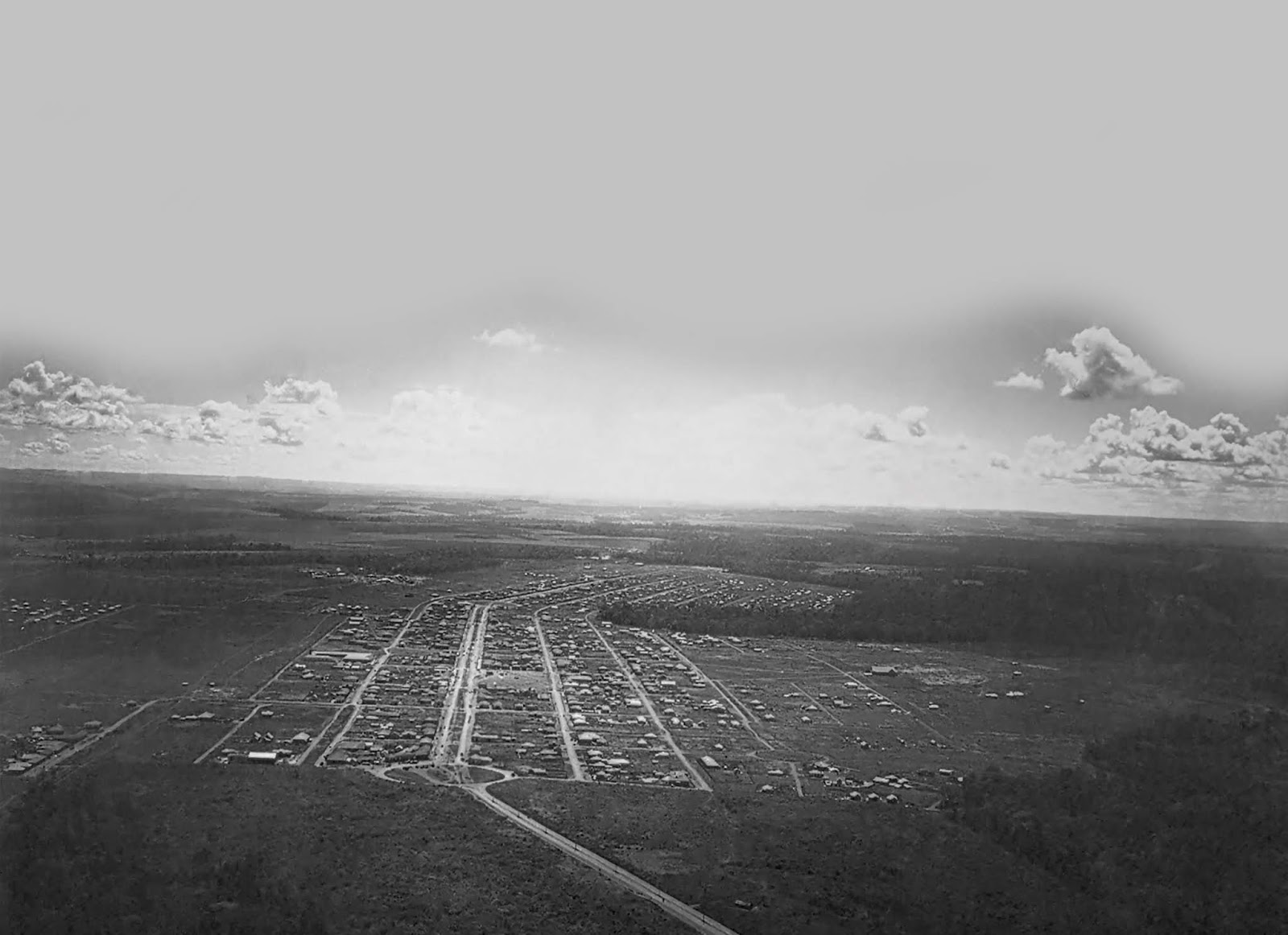 Registro aéreo do Maringá Novo - Década de 1950