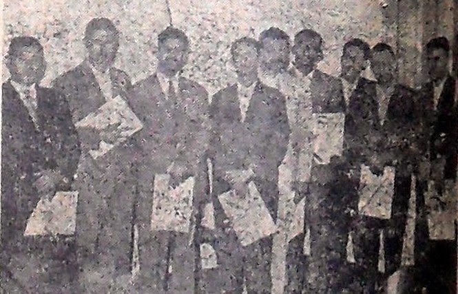 Vereadores e prefeito - Diplomação em 1957