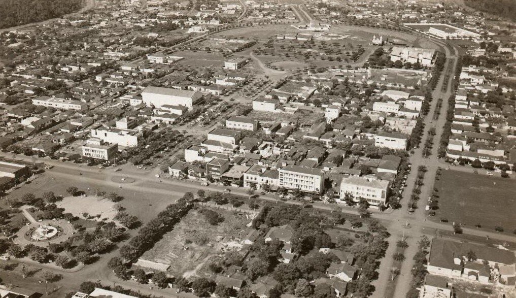 Vista aérea da região central - Década de 1960