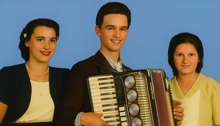 Tercílio Men, Etelvina e Cecília - 1953