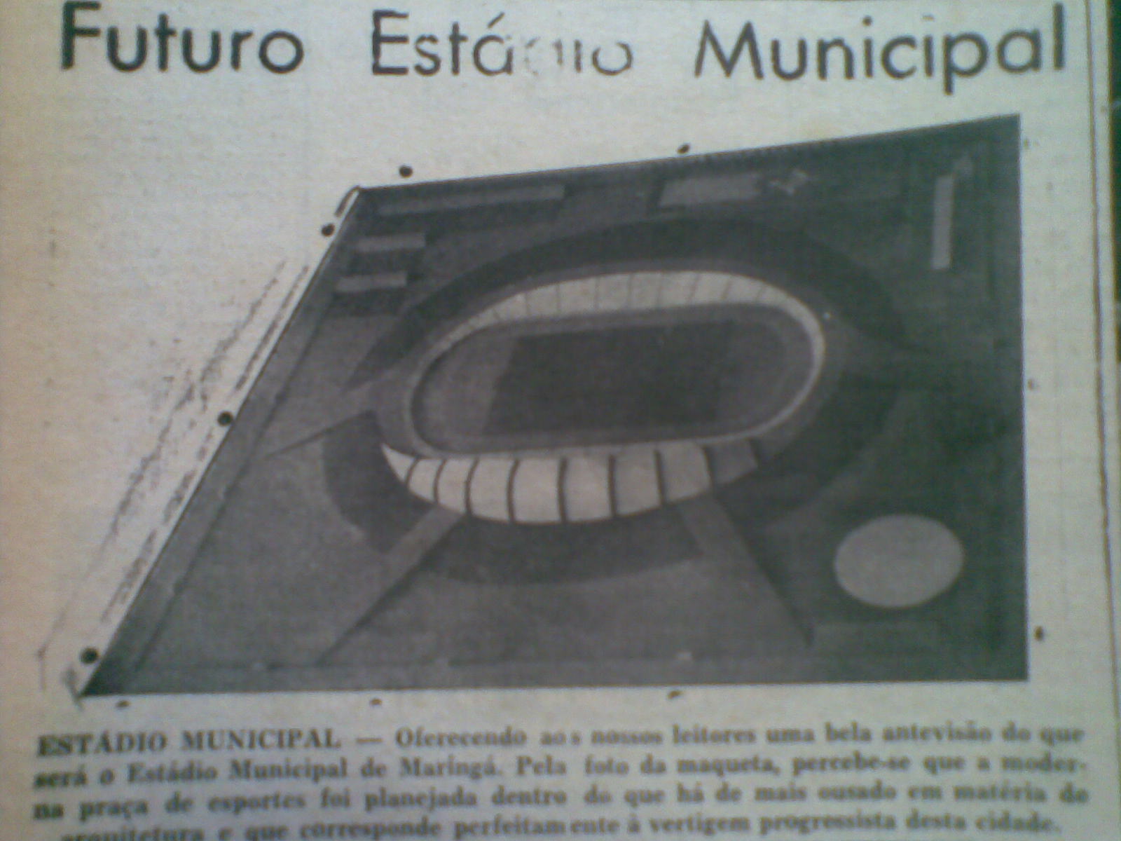 Projeto do Estádio Municipal Willie Davids em 1963