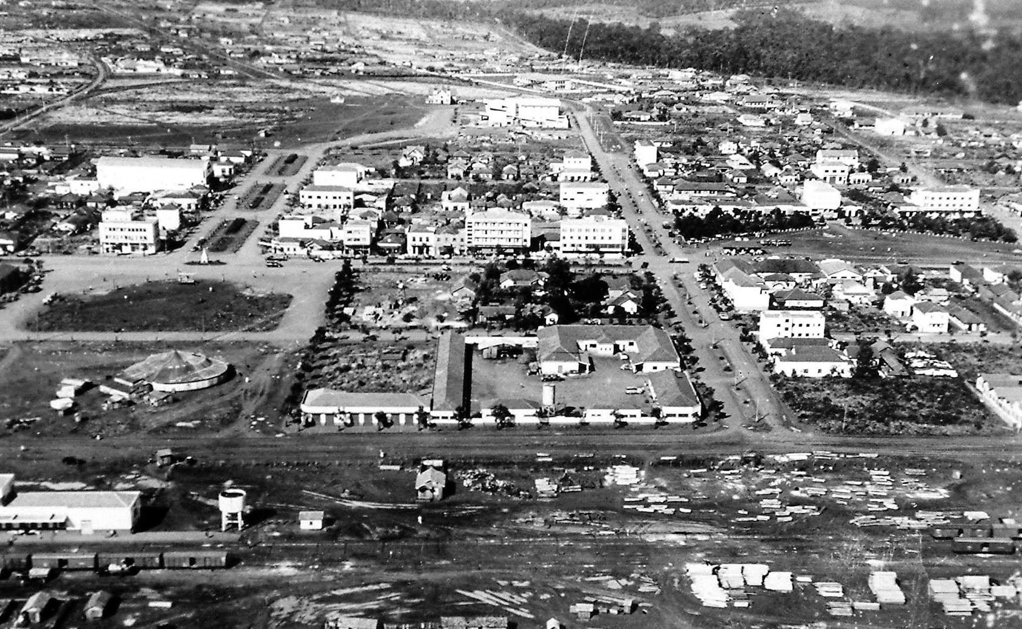 Vista aérea de Maringá - 1957