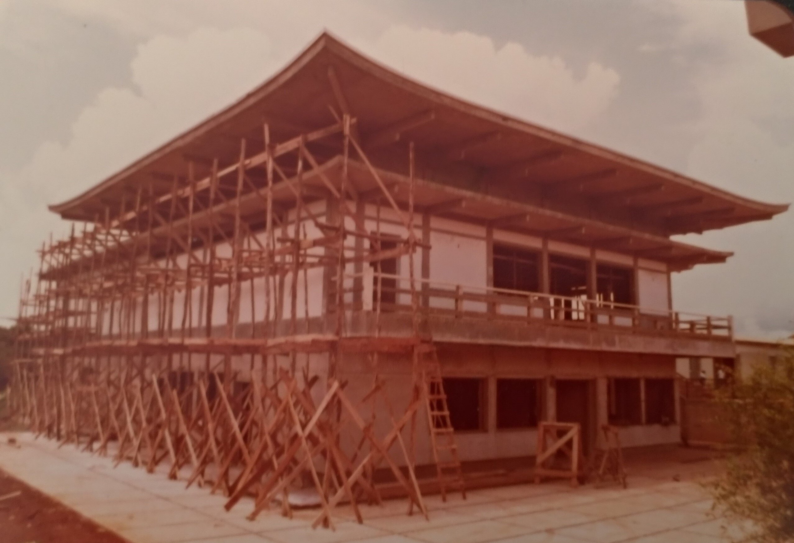 Obras do Templo Budista - Início dos anos 1980