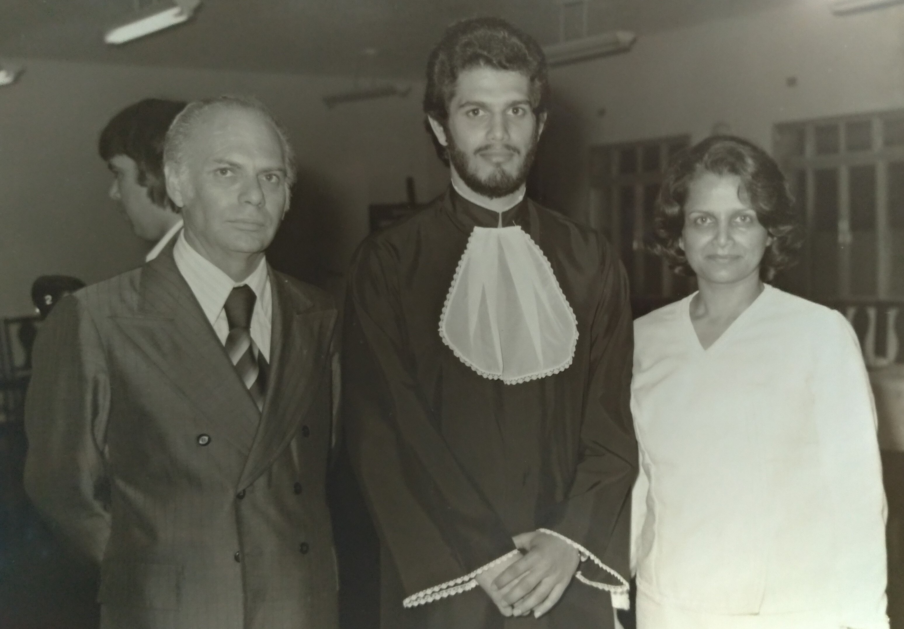 Silvio Barros II ao lado dos pais - Década de 1970