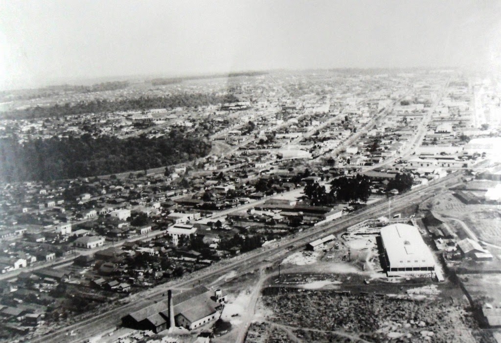 Vista aérea de Maringá - Década de 1960