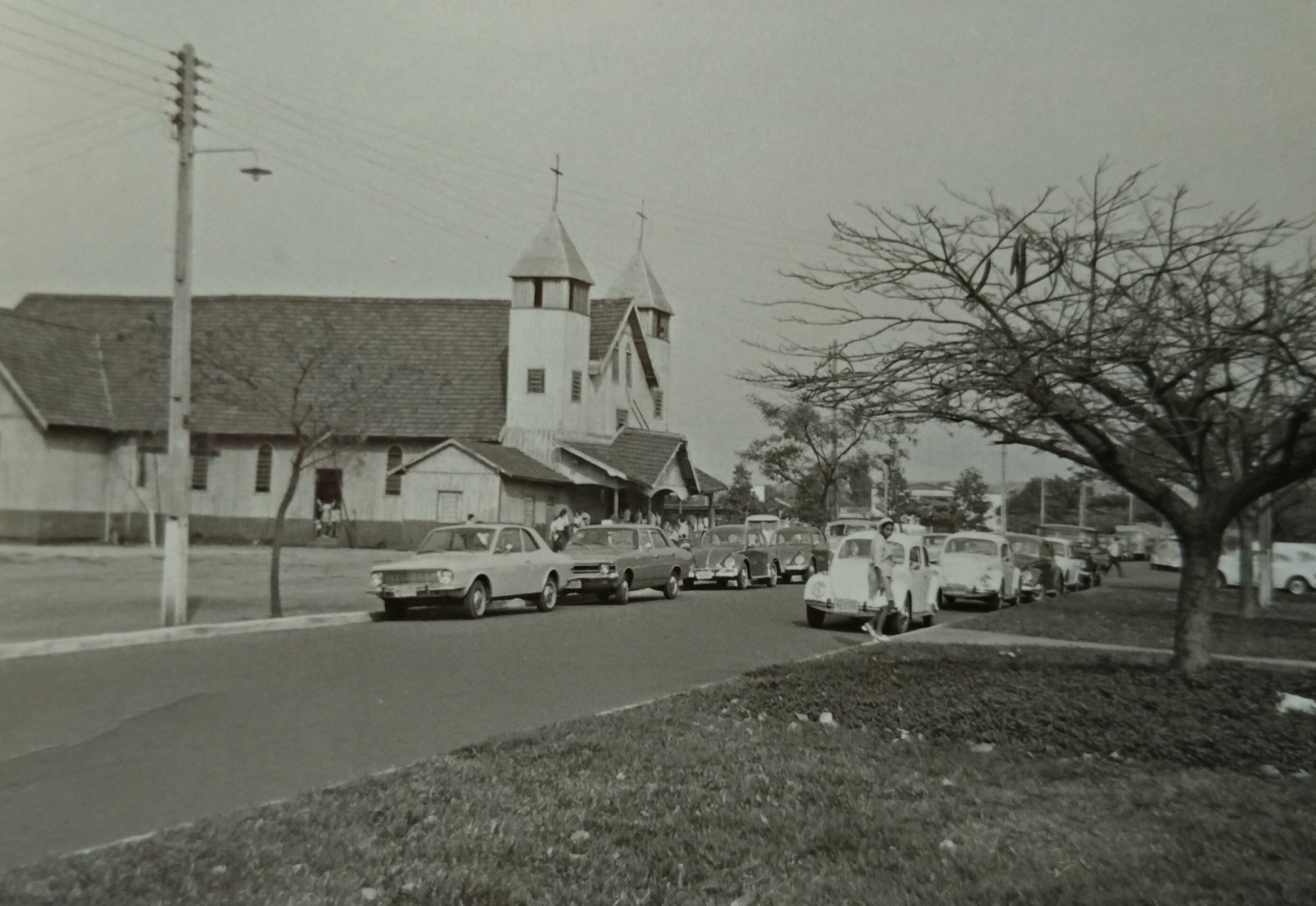 Avenida Tiradentes e Catedral - Década de 1970