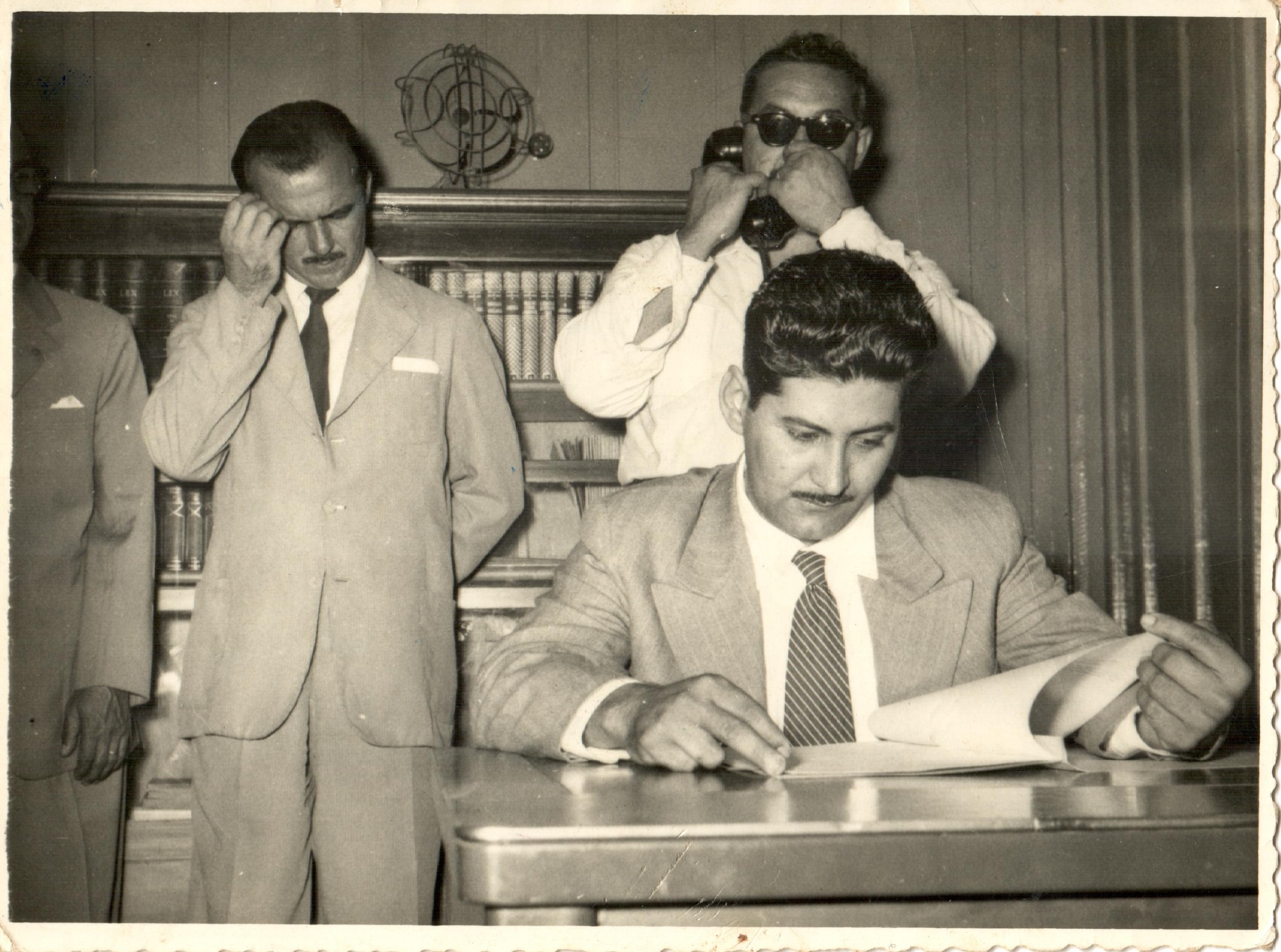 Personalidade no escritório do Prefeito - Final da década de  1950